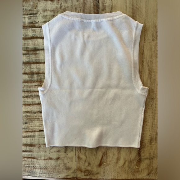 Zara white crop sweater top - Picture 3 of 3